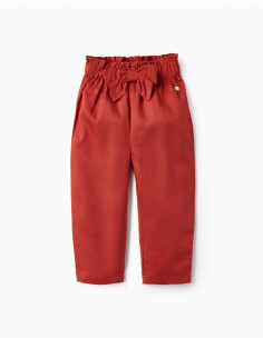 PANTALÓN BEBÉ PAPERBAG TEJA