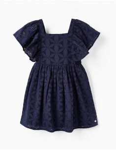 VESTIDO MARINO TROQUELADO