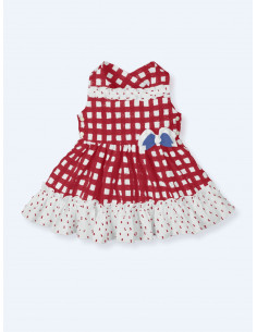 VESTIDO VICHY ROJO CALA SA...