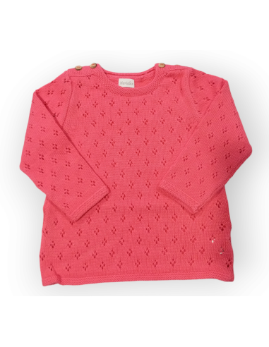 JERSEY CALADO PUNTO ALGODÓN CORAL