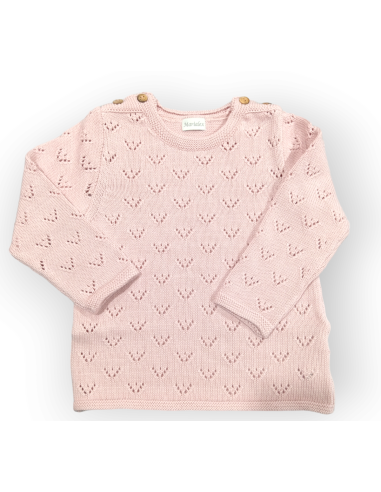 JERSEY PUNTO CALADO ALGODÓN ROSA