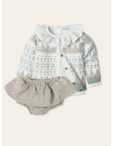 CONJUNTO 3P PUNTO JAQUARD EMOCIONAR
