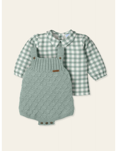 CONJUNTO PETO PUNTO Y BLUSA VICHY...