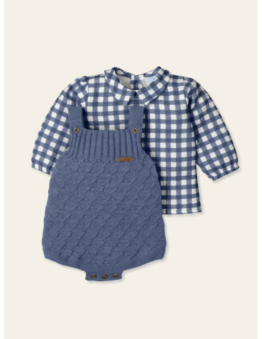 CONJUNTO PETO PUNTO Y BLUSA VICHY ABRAZAR