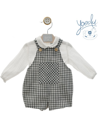 CONJUNTO BABY PETO VICHY "familia GRAFITO"