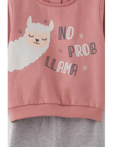 CONJUNTO LEGGINGS NIÑA "NO PROB LLAMA"