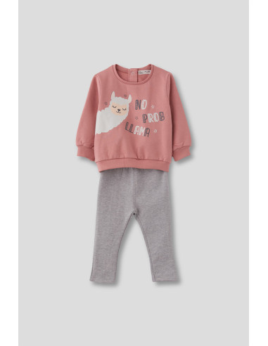 CONJUNTO LEGGINGS NIÑA "NO PROB LLAMA"
