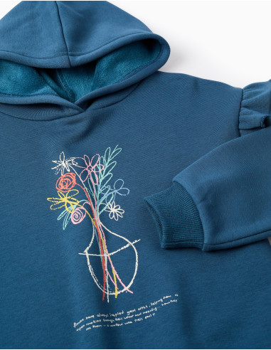 SUDADERA TÉRMICA CAPUCHA FLORES