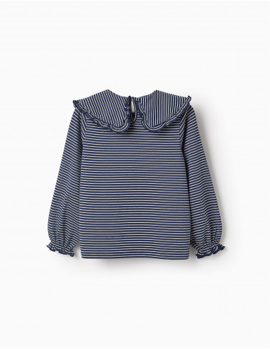 CAMISETA BABY DOLL M/L RAYAS MARINERAS