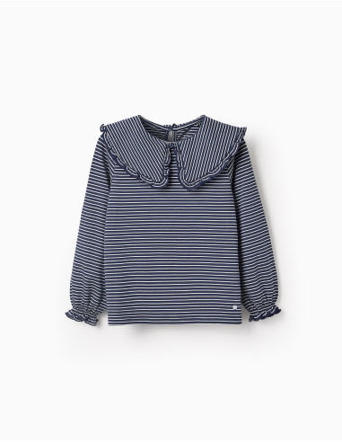 CAMISETA BABY DOLL M/L RAYAS MARINERAS