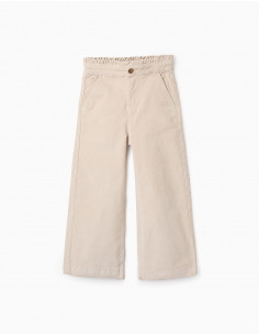 PANTALÓN CULOTTE PANA BEIGE