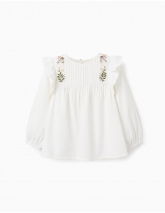 BLUSA BORDADA MANGA LARGA