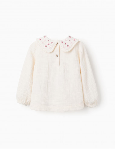 BLUSA BEBÉ CUELLO BORDADO
