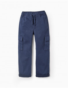 PANTALÓN CARGO MARINO SLIM FIT