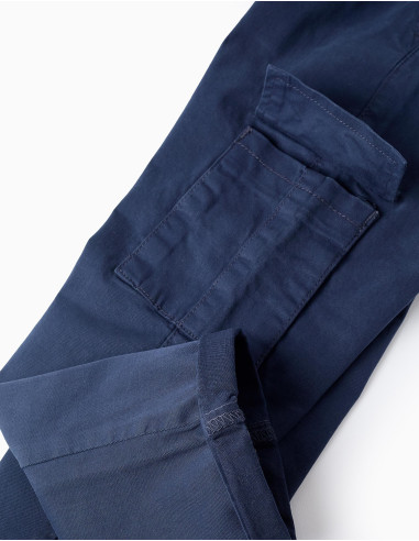 PANTALÓN CARGO MARINO SLIM FIT