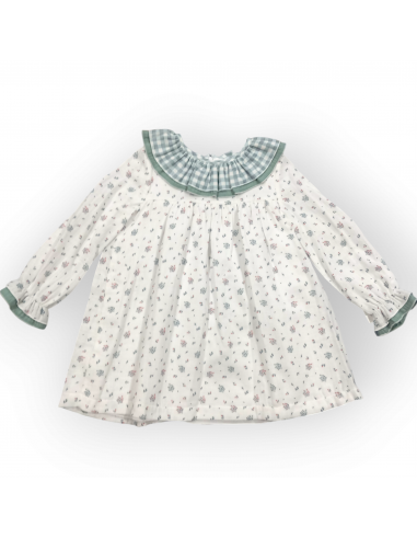 VESTIDO INFANTIL RAMITAS Y CUADROS