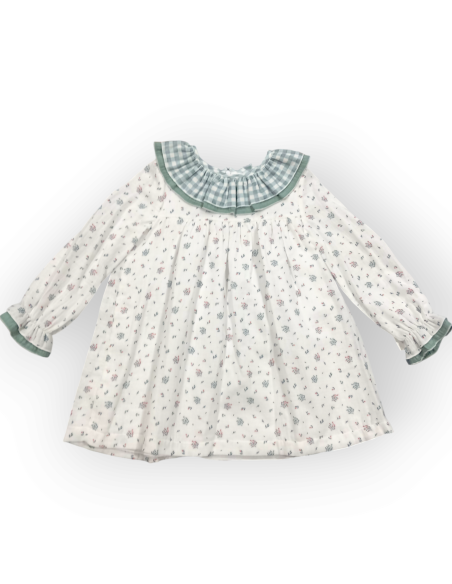 VESTIDO INFANTIL RAMITAS Y CUADROS