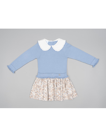 VESTIDO INFANTIL PUNTO Y TELA familia FÁBULA