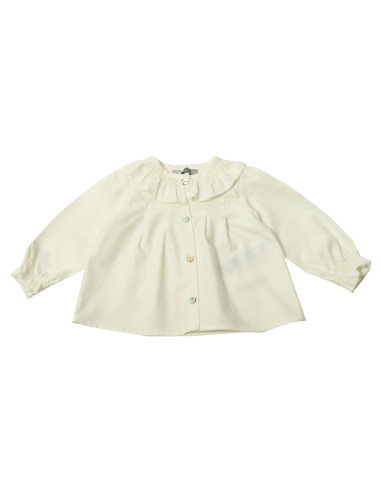 BLUSA CUELLO VOLANTE BORDADO