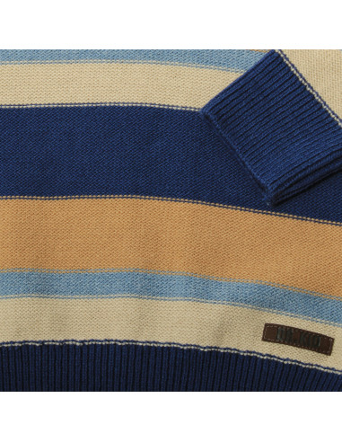JERSEY RAYAS AZUL CÁMEL