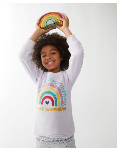 PIJAMA TUNDOSADO NIÑA ARCO IRIS