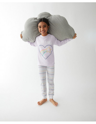 PIJAMA TUNDOSADO NIÑA CORAZONES