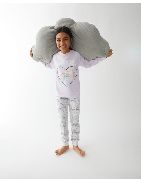 PIJAMA TUNDOSADO NIÑA CORAZONES