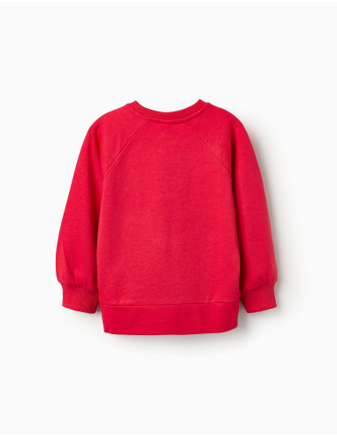 ZIPPY SUDADERA ROJA CORAZONES sin felpa