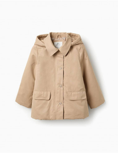 PARKA ACOLCHADA CAPUCHA CÁMEL