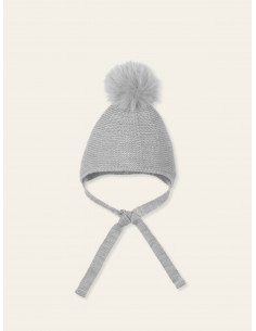GORRO OREJERA POMPÓN PELO