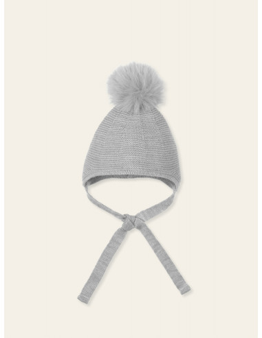 GORRO OREJERA POMPÓN PELO