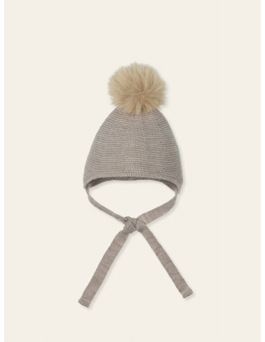 GORRO OREJERA POMPÓN PELO