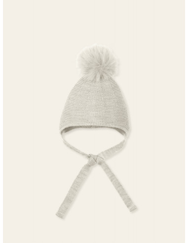 GORRO OREJERA POMPÓN PELO