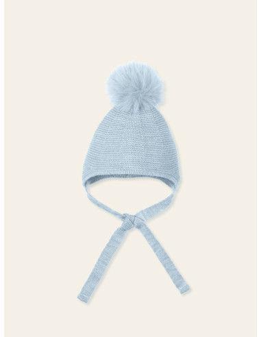 GORRO OREJERA POMPÓN PELO