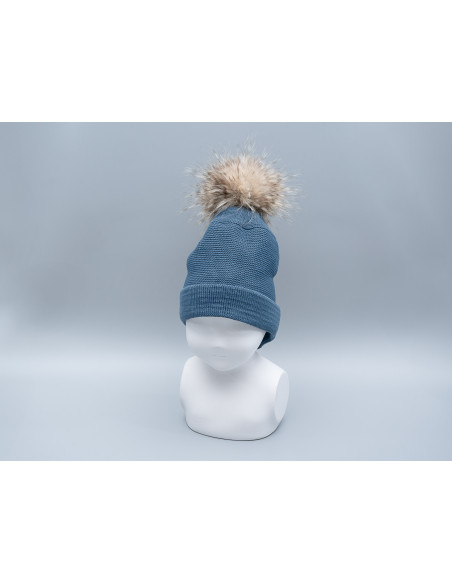 GORRO POMPÓN PELO NATURAL