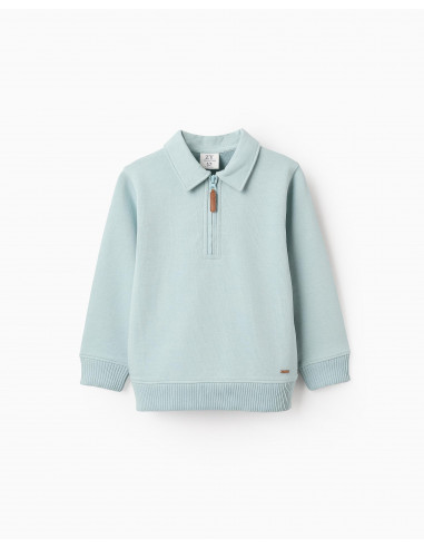ZIPPY SUDADERA CUELLO CREMALLERA VERDE