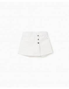 ZIPPY FALDA PANTALÓN blanca