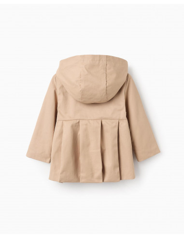 ZIPPY GABARDINA niña cámel pliegues