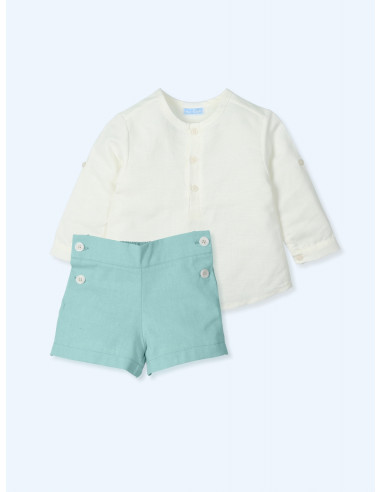 CONJUNTO VESTIR NIÑO VERDE AGUA