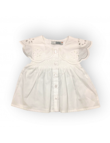 BLUSA BLANCA M/C MAXICUELLO