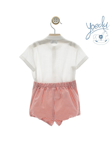 YOEDU CONJUNTO BEBÉ VICHY familia FLOR DE LIS