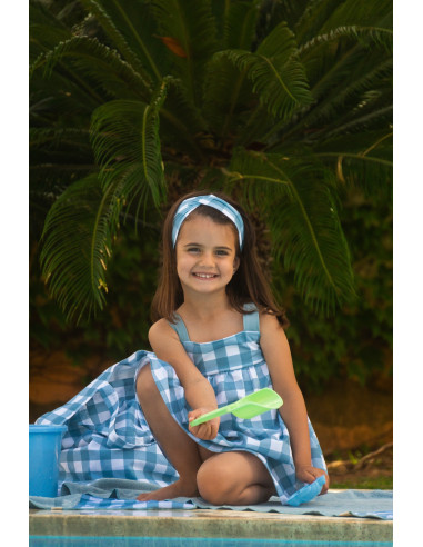 VESTIDO PLAYERO CUADROS