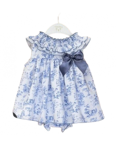 VALENTINA VESTIDO TOILE DE JOUI AZUL