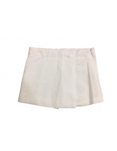 FALDA-PANTALÓN TROQUELADA BLANCA