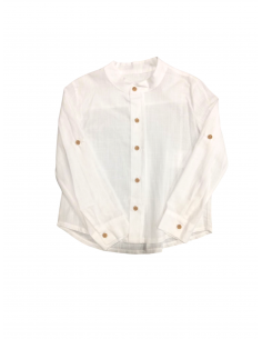 CAMISA LINO BLANCA CUELLO MAO