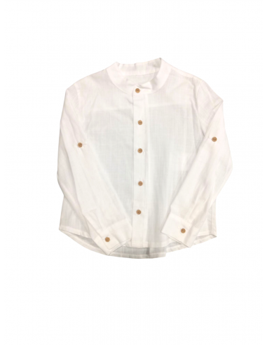 CAMISA LINO BLANCA CUELLO MAO