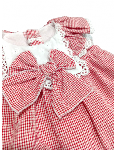 VESTIDO VICHY ROJO LAZADA