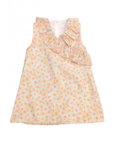 VESTIDO LIBERTY CORAL VOLANTE