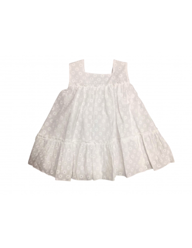 VESTIDO TROQUELADO BLANCO