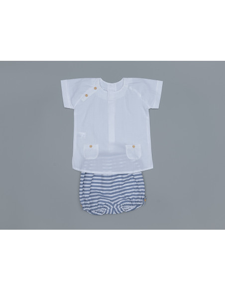 CONJUNTO RANITA RAYAS NAVY